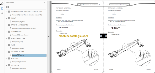 Manitou MT 1435 SL TURBO S4 - E3 Repair Manual