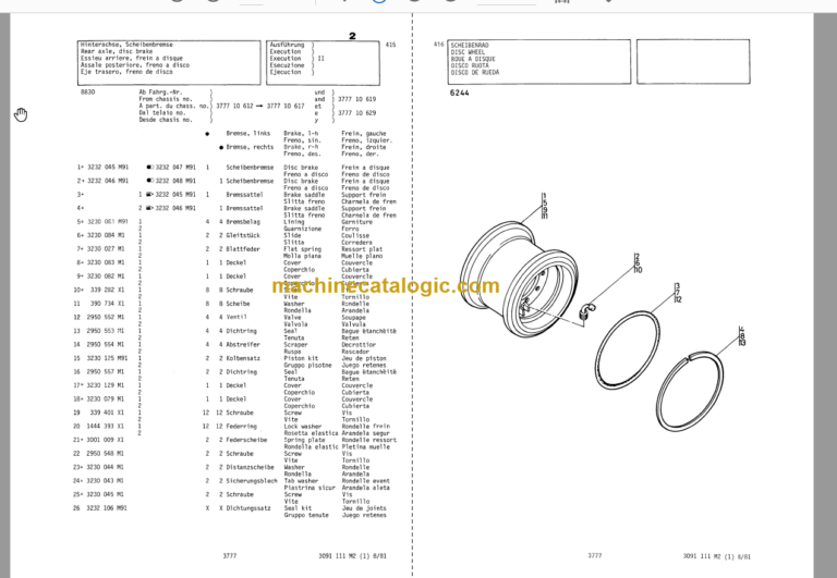Komatsu 55C Parts Book