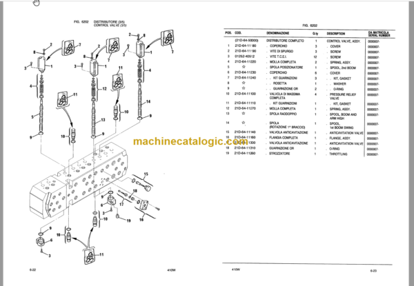 Komatsu PW95-1 Hydraulic Excavator Parts Book