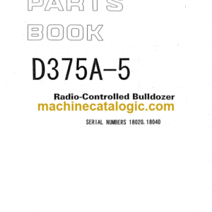 Komatsu D375A-5 Parts Book