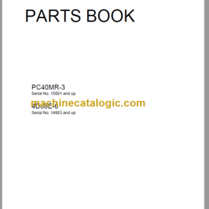 Komatsu PC40MR-3 4D88E-6 Parts Book