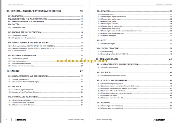 Manitou 160 ATJ ST5 S2 SERVICE MANUAL