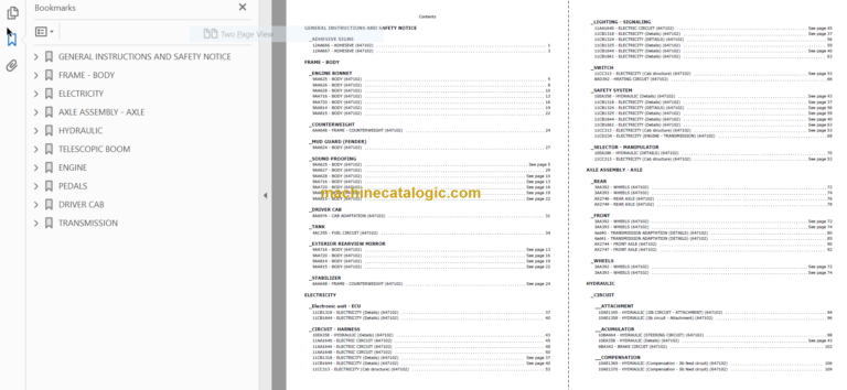 Manitou MT 1440 H ST3B MT 1840 H Genuine Parts Catalogue