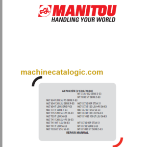 Manitou MT 732 SERIE E-E3 Repair Manual