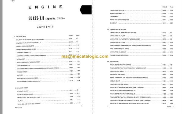 Komatsu D68E-1 D68P-1 Swamp Bulldozer Parts Book