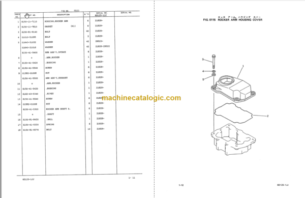 Komatsu D68E-1 D68P-1 Swamp Bulldozer Parts Book