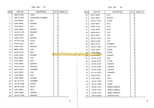 Komatsu D375A-5 Parts Book