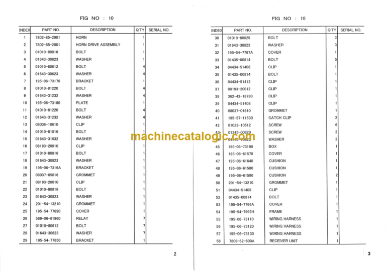 Komatsu D375A-5 Parts Book