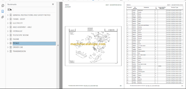 Manitou MT 1440 H ST3B MT 1840 H Genuine Parts Catalogue