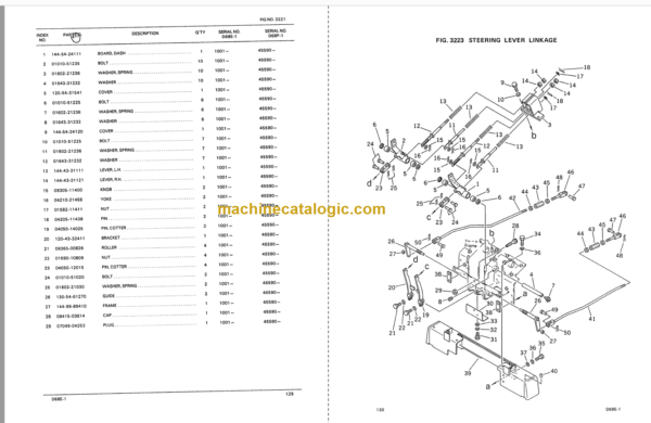 Komatsu D68E-1 D68P-1 Swamp Bulldozer Parts Book