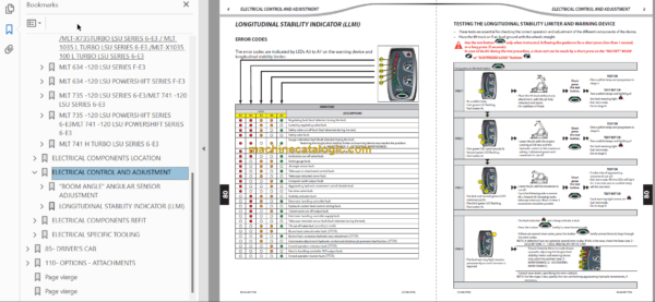 Manitou MT 732 SERIE E-E3 Repair Manual