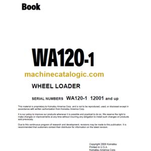 Komatsu WA120-1 Wheel Loader Parts Book