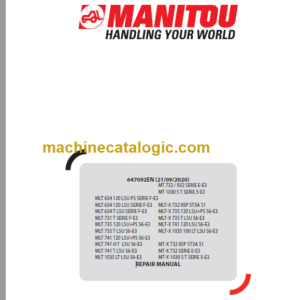 Manitou MT 932 SERIE E-E3 Repair Manual