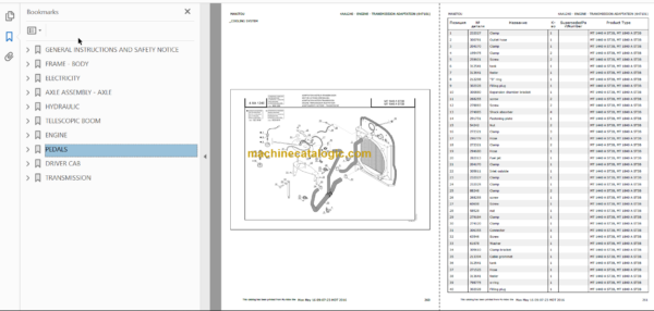 Manitou MT 1440 A ST3B MT 1840 A ST3B Parts Catalogue