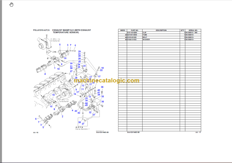 Komatsu HD785-7 Dump Truck Parts Book