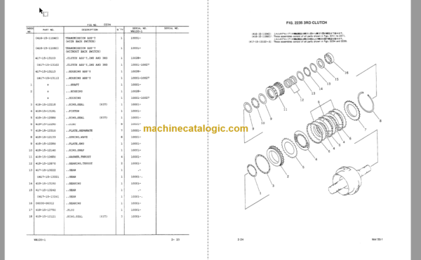 Komatsu WA120-1 Wheel Loader Parts Book