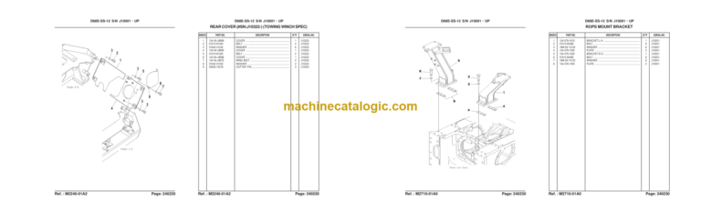 Komatsu D68ESS-12 Bulldozer Parts Book