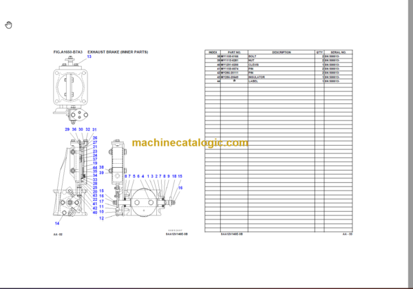 Komatsu HD785-7 Dump Truck Parts Book