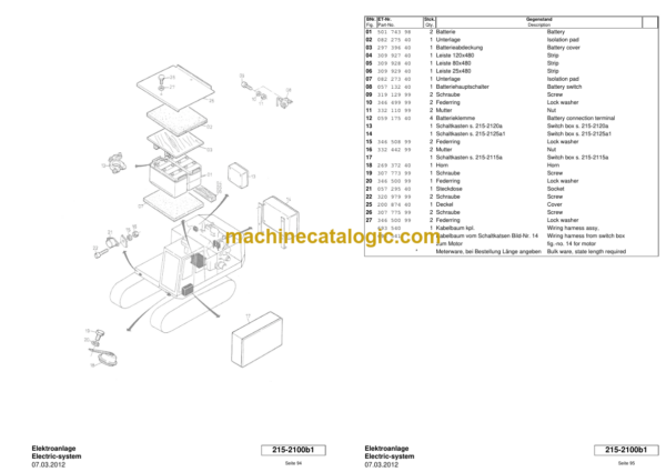 Komatsu H85 Parts Catalog