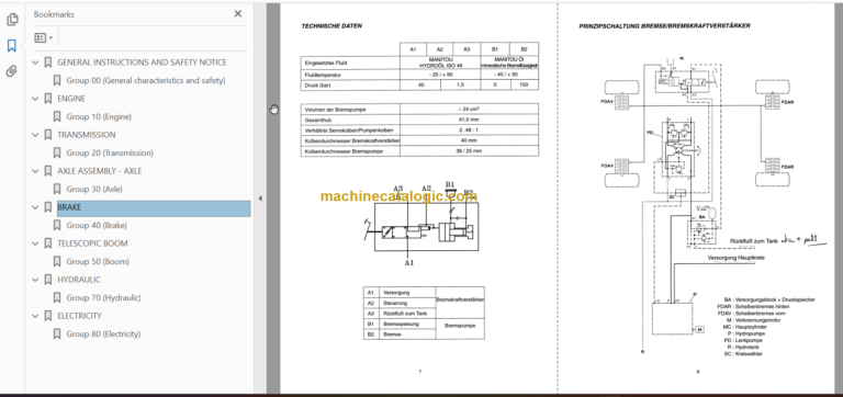 Manitou MT 928 Repair Manual
