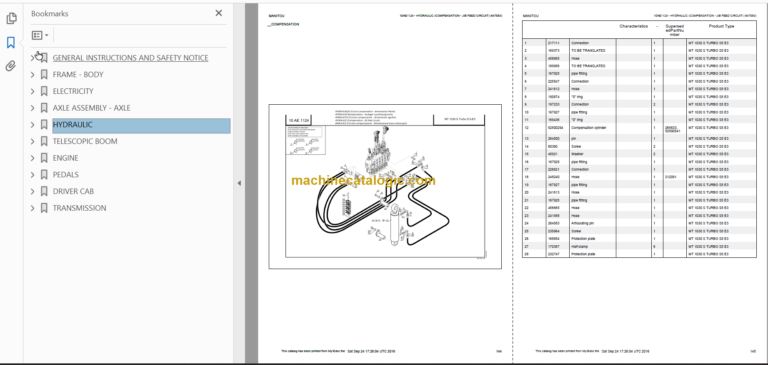 Manitou MT 732 Parts Catalogue