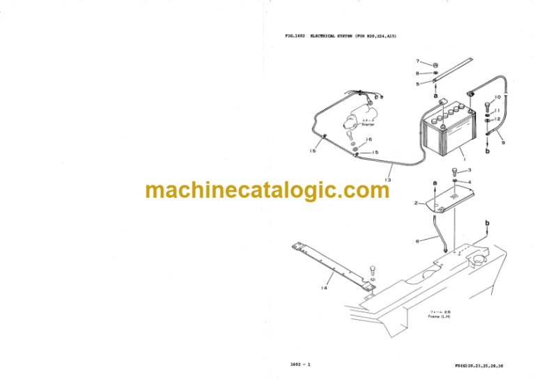 Komatsu FG20 FG23 FG25 FG28 FG30-11 Parts Book