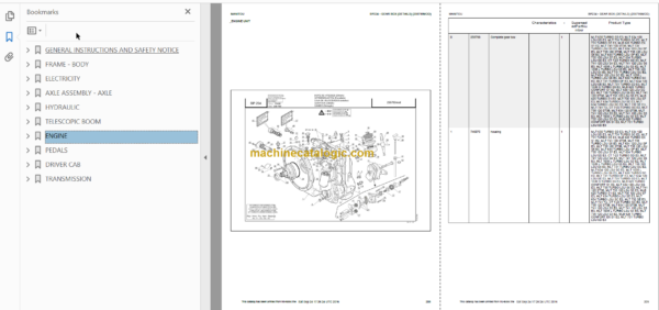 Manitou MT 732 Parts Catalogue