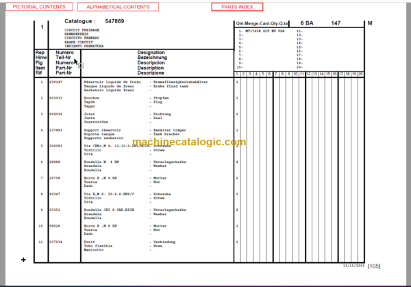 Manitou MT 1745 HSL Turbo SERIES 2-E2 Parts Manual