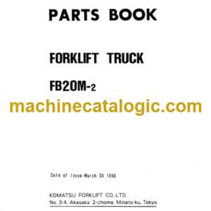 Komatsu FB20M-2 Forklift Truckt Parts Book