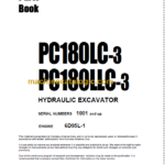 Komatsu PC180LC-3 PC180LLC-3 Hydraulic Excavator Parts Book