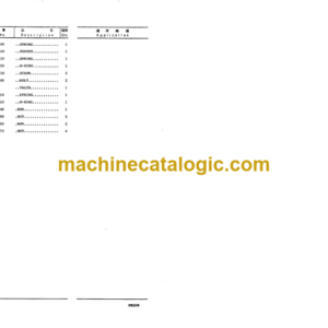 Komatsu FB20M-2 Forklift Truckt Parts Book