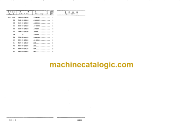 Komatsu FB20M-2 Forklift Truckt Parts Book