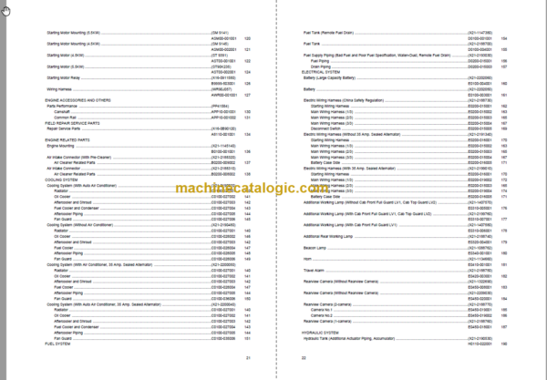 Komatsu PC200-8M0 SAA6D107E-1N Parts Book