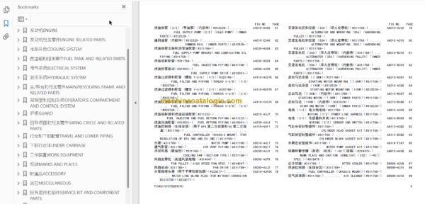 Komatsu PC400-7 SAA6D125E-3 Parts Book China