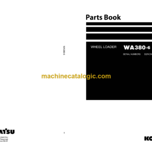 Komatsu WA380-6 Wheel Loader Parts Book