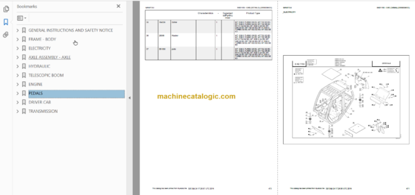 Manitou MT 932 Parts Catalogue