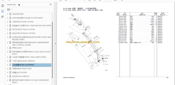 Komatsu PC400-7 SAA6D125E-3 Parts Book China