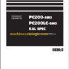 Komatsu PC200-8M0 PC200LC-8M0 KAL SPEC Hydraulic Excavator Parts Book
