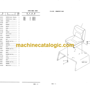 Komatsu FB07 FB09-3 Parts Book