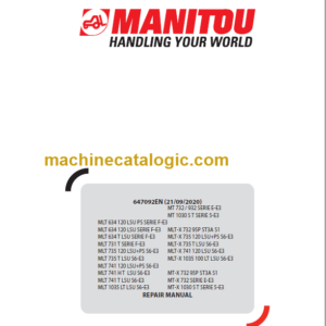 Manitou MT-X 1030 S T SERIE 5-E3 Repair Manual