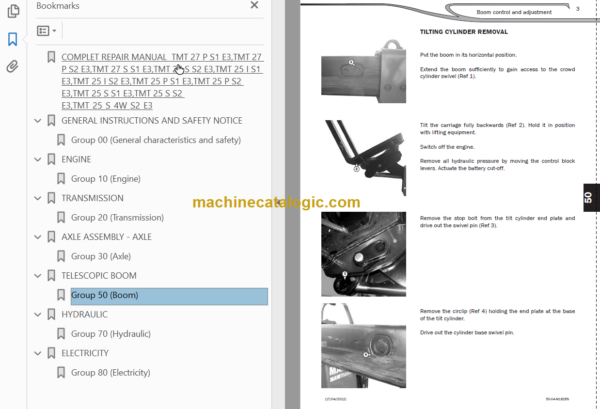 Manitou TMT 27P REPAIR MANUAL