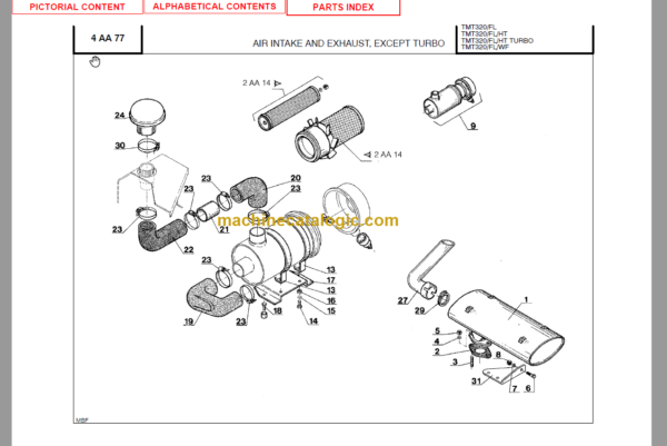 Manitou TMT320 WF PARTS MANUAL