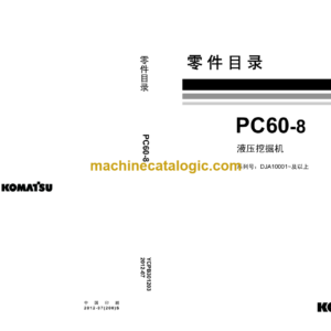 Komatsu PC60-8 Parts Book