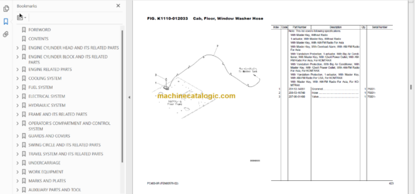 Komatsu PC400-8R Parts Book