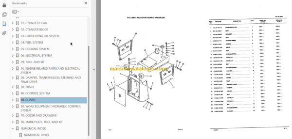 Komatsu D37E-2 D37P-2 Bulldozer Parts Book 1501 and Up