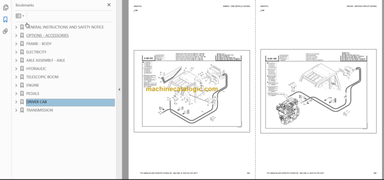 Manitou MT 1235 S TURBO S3 E2 Genuine Parts Catalogue