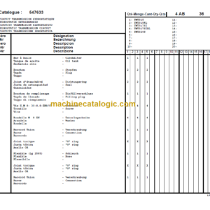 Manitou TMT 315 FL PARTS MANUAL