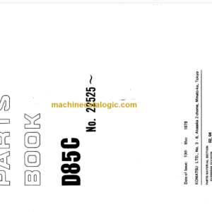 Komatsu D85C Parts Book