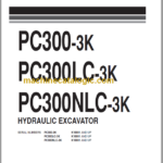 Komatsu PC300-3K PC300LC-3K PC300NLC-3K Hydraulic Excavator Parts Book