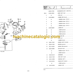 Komatsu P40 Gasoline Engine Parts Book